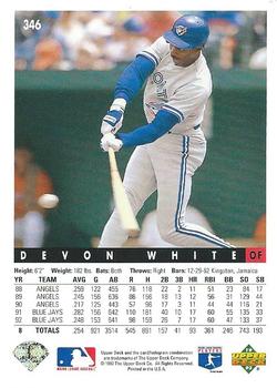 Devon White  baseball card collectible - Main Image 2