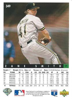 Zane Smith  baseball card collectible - Main Image 2