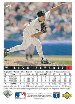 Wilson Alvarez  baseball card collectible - Main Image 2