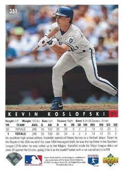 Kevin Koslofski  baseball card collectible - Main Image 2