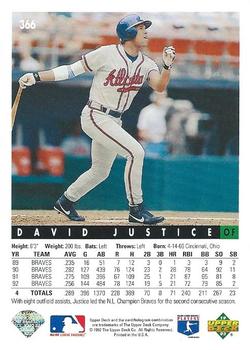 David Justice  baseball card collectible - Main Image 2