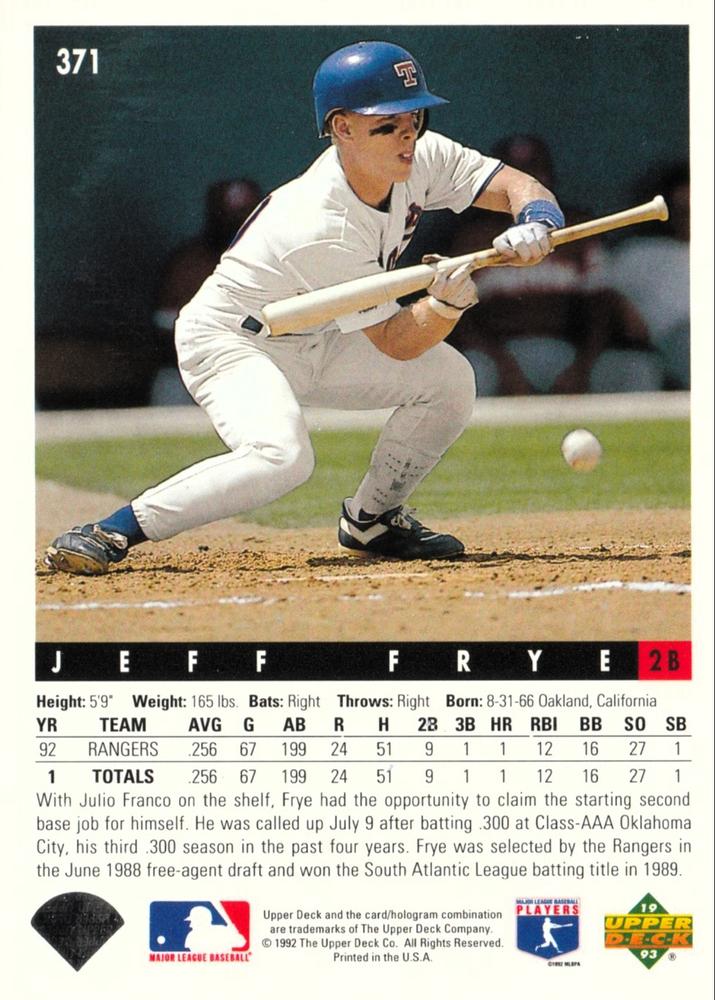 Jeff Frye  baseball card collectible - Main Image 2