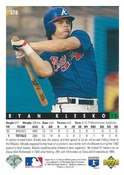 Ryan Klesko  baseball card collectible - Main Image 2