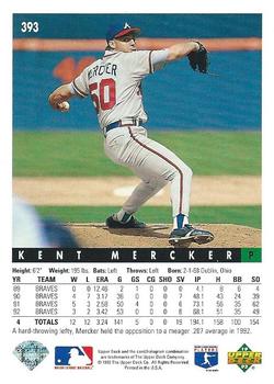 Kent Mercker  baseball card collectible - Main Image 2