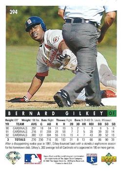 Bernard Gilkey  baseball card collectible - Main Image 2