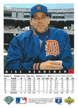 Mike Henneman  baseball card collectible - Main Image 2