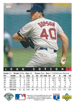 John Dopson  baseball card collectible - Main Image 2