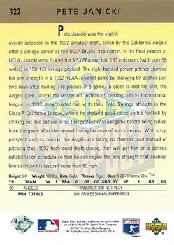 Pete Janicki  baseball card collectible - Main Image 2