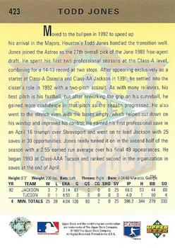 Todd Jones  baseball card collectible - Main Image 2