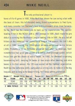 Mike Neill  baseball card collectible - Main Image 2