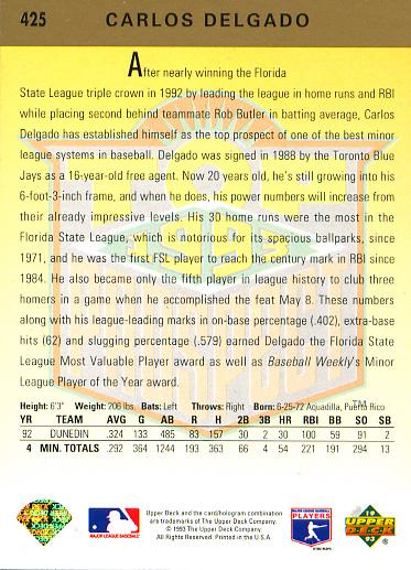 Carlos Delgado  baseball card collectible - Main Image 2