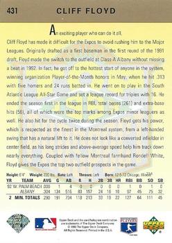 Cliff Floyd  baseball card collectible - Main Image 2