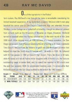 Ray McDavid  baseball card collectible - Main Image 2