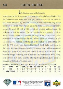 John Burke  baseball card collectible - Main Image 2