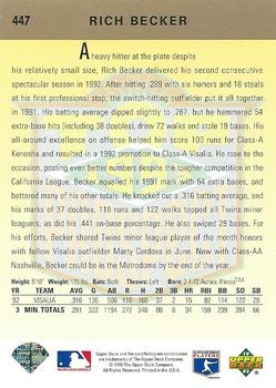 Rich Becker  baseball card collectible - Main Image 2