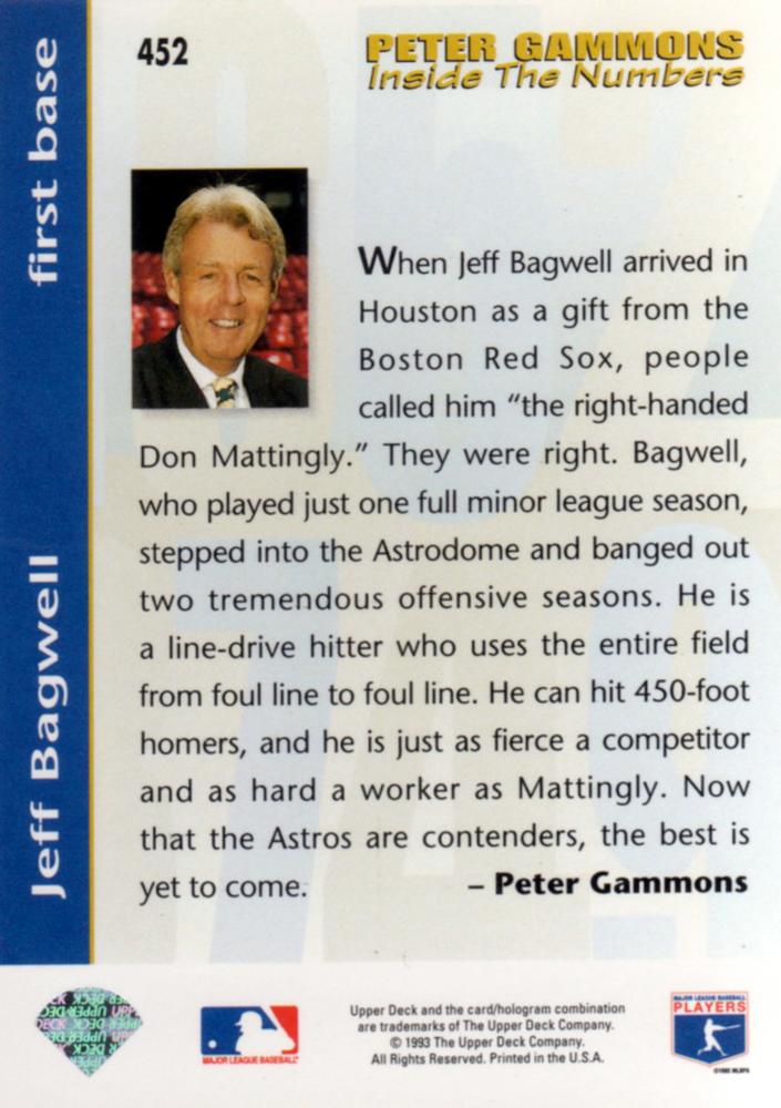 Jeff Bagwell  baseball card collectible - Main Image 2