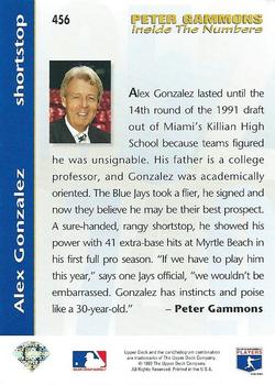 Alex Gonzalez  baseball card collectible - Main Image 2