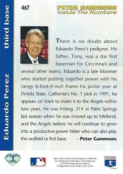 Eduardo Perez  baseball card collectible - Main Image 2