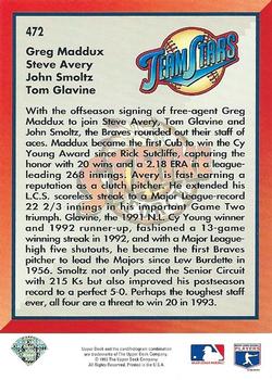 Strike Force (Greg Maddux / Steve Avery / John Smoltz / Tom Glavine)  baseball card collectible - Main Image 2