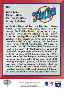 Hammers & Nails (John Kruk / Dave Hollins / Darren Daulton / Lenny Dykstra)  baseball card collectible - Main Image 2