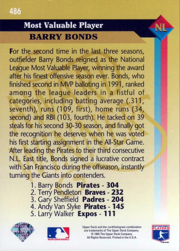 Barry Bonds  baseball card collectible - Main Image 2