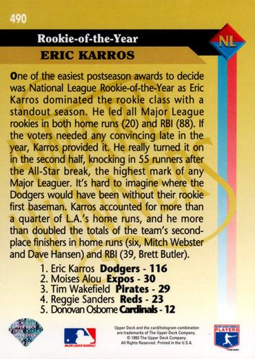 Eric Karros  baseball card collectible - Main Image 2