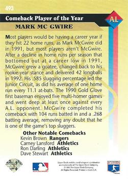 Mark McGwire  baseball card collectible - Main Image 2