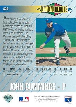 John Cummings  baseball card collectible - Main Image 2