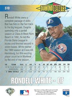 Rondell White  baseball card collectible - Main Image 2
