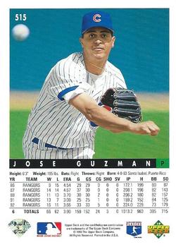 Jose Guzman  baseball card collectible - Main Image 2