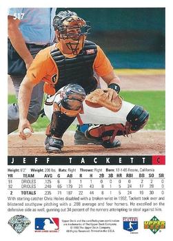 Jeff Tackett  baseball card collectible - Main Image 2