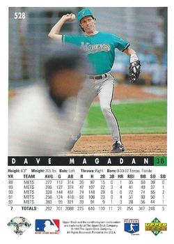Dave Magadan  baseball card collectible - Main Image 2