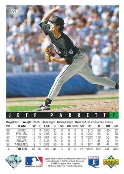 Jeff Parrett  baseball card collectible - Main Image 2