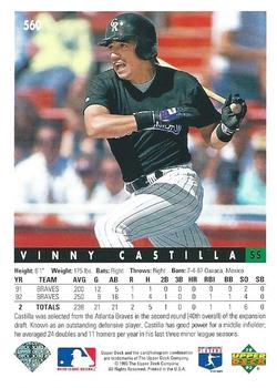 Vinny Castilla  baseball card collectible - Main Image 2