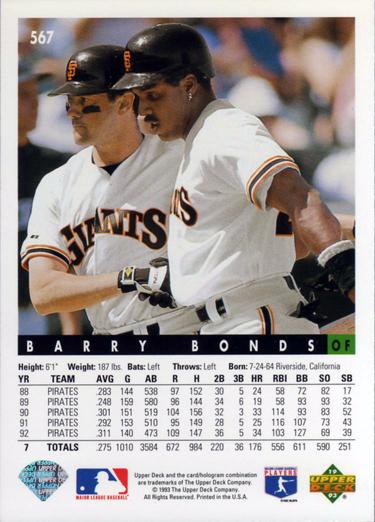 Barry Bonds  baseball card collectible - Main Image 2