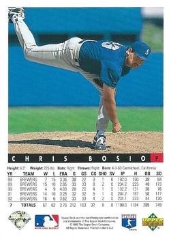 Chris Bosio  baseball card collectible - Main Image 2