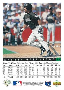 Andres Galarraga  baseball card collectible - Main Image 2