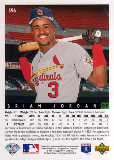 Brian Jordan  baseball card collectible - Main Image 2