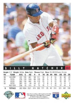 Billy Hatcher  baseball card collectible - Main Image 2