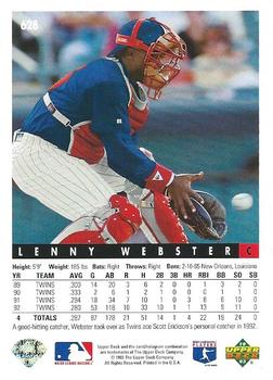 Lenny Webster  baseball card collectible - Main Image 2