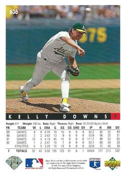 Kelly Downs  baseball card collectible - Main Image 2
