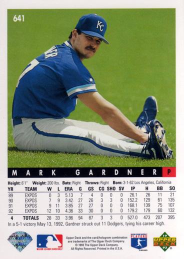 Mark Gardner  baseball card collectible - Main Image 2
