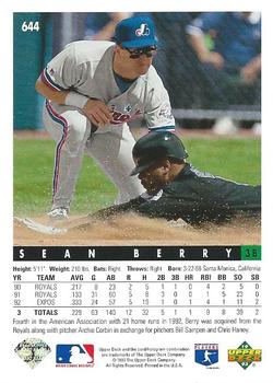 Sean Berry  baseball card collectible - Main Image 2