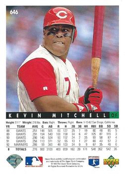 Kevin Mitchell  baseball card collectible - Main Image 2