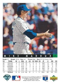 Mike Maddux  baseball card collectible - Main Image 2