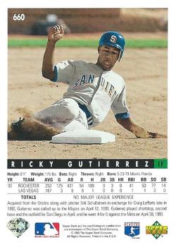 Ricky Gutierrez  baseball card collectible - Main Image 2