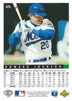 Howard Johnson  baseball card collectible - Main Image 2