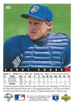 Randy Knorr  baseball card collectible - Main Image 2