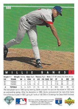 Willie Banks  baseball card collectible - Main Image 2