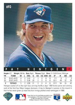 Pat Hentgen  baseball card collectible - Main Image 2